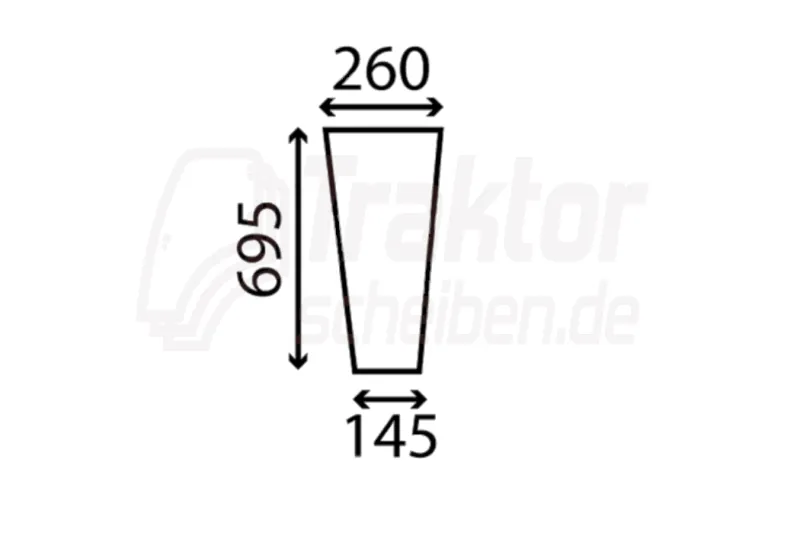 Frontscheibe unten rechts/links für MASSEY FERGUSON 240, 250