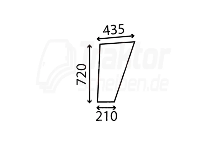 Untere Türscheibe Ford 5600 6600 klar