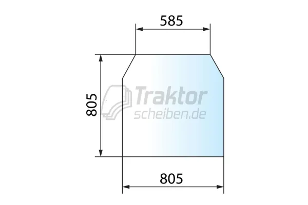 Dachscheibe getönt für JCB Teleskoplader 530-95, 530-110