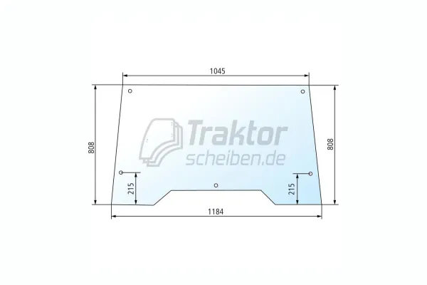 Klare Traktor Frontscheibe aufklappbar für CASE IH Deluxe Silent