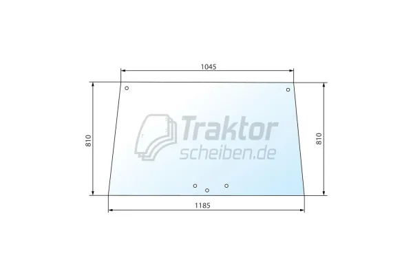 Frontscheibe aufklappbar für Case IH 733 / 833