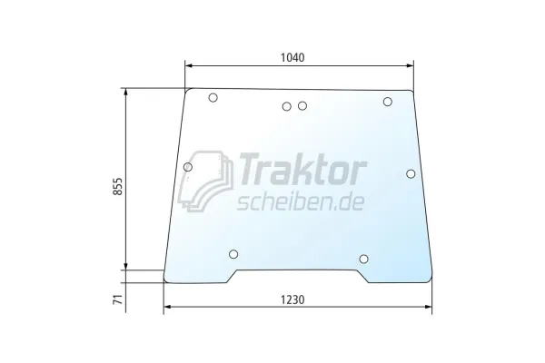Frontscheibe Case IH 3210–4240 ausstellbar klar | Windschutzscheibe Kabine