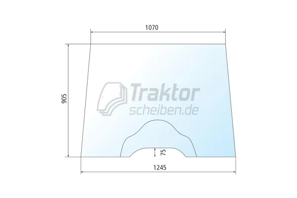 Frontscheibe fest für Massey Ferguson 4235 / 4240