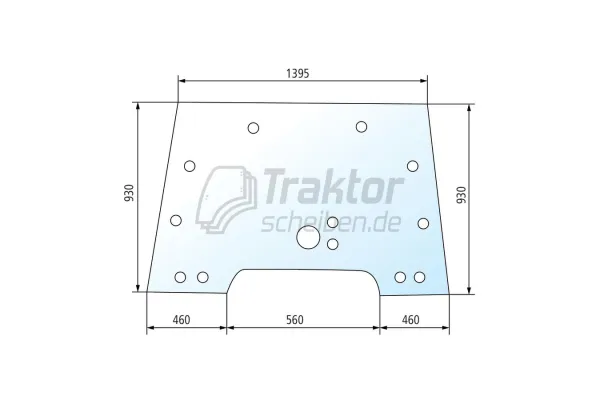 Frontscheibe für CLAAS-RENAULT Ares 546 / 825