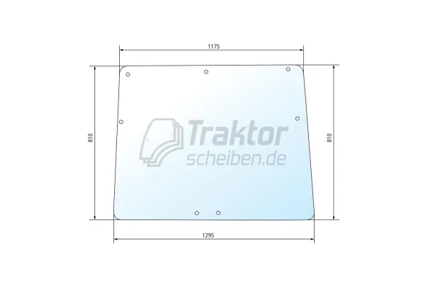 Traktor Frontscheibe für DEUTZ FAHR D6007 klar