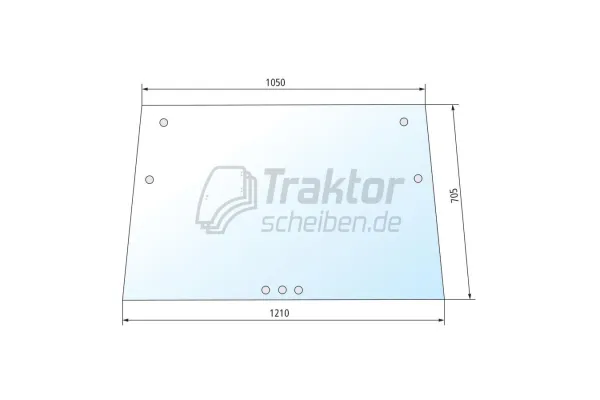 Getönte aufklappbare Frontscheibe Deutz D5207C D7007C