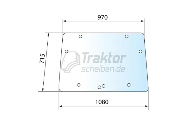 Öffnende Frontscheibe für John Deere 5080G / 5090G