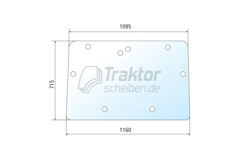 Frontscheibe LANDINI Traktor Blizzard - MASSEY FERGUSON 300er LX