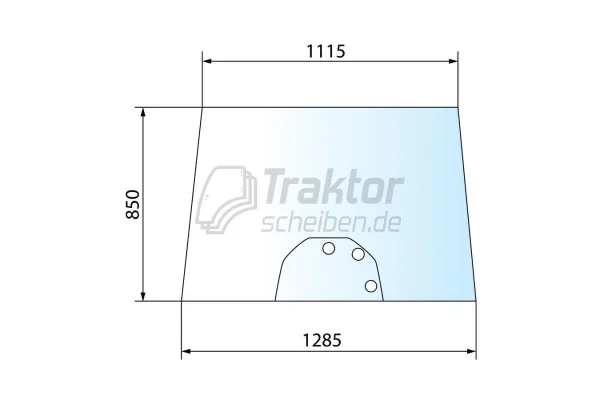 Frontscheibe Massey Ferguson 5410–5455 getönt