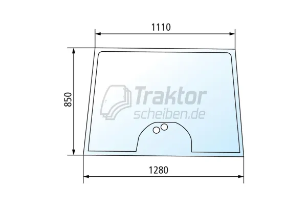 Frontscheibe Massey Ferguson 5425–5455 getönt