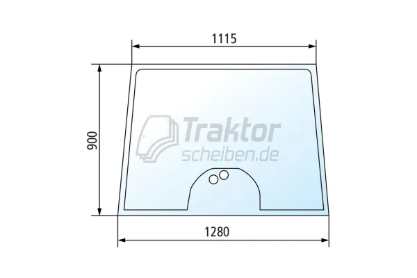 Frontscheibe Massey Ferguson 5425–5465 getönt