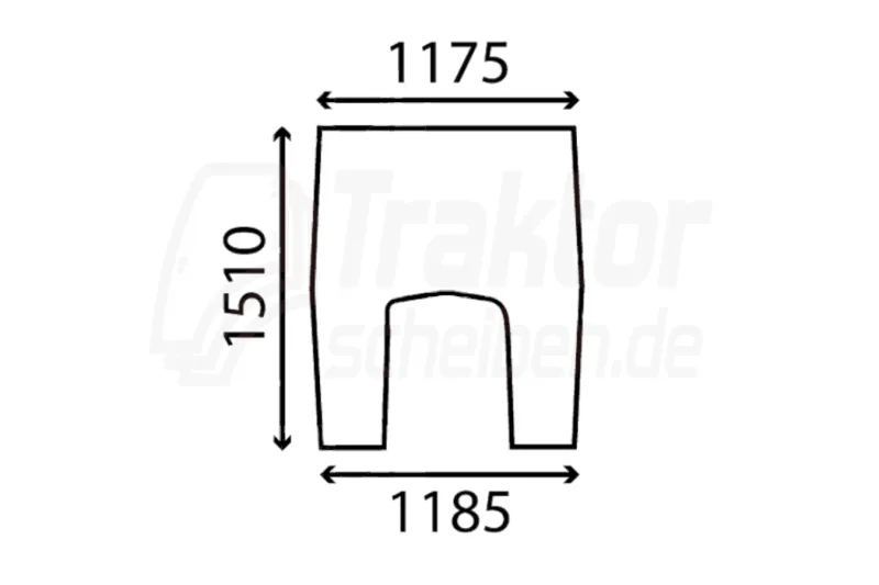 Frontscheibe für MASSEY Traktor 2675, 2745, 2805