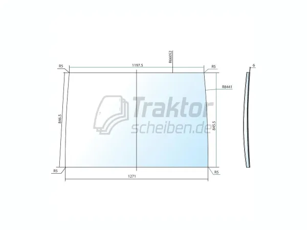 Frontscheibe getönt ZETOR Traktor Proxima 6321