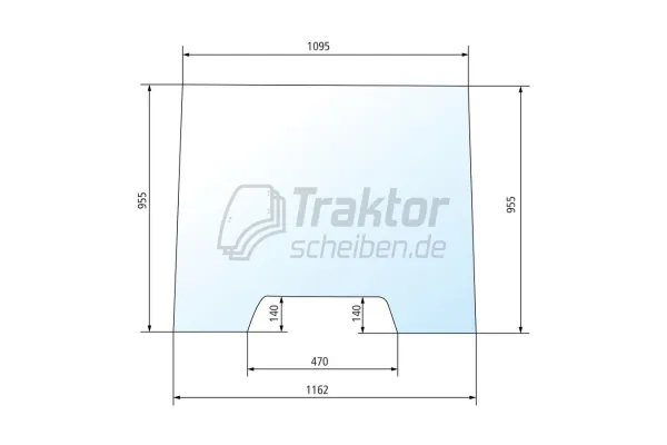 Frontscheibe CLAAS RENAULT 65-14, 551