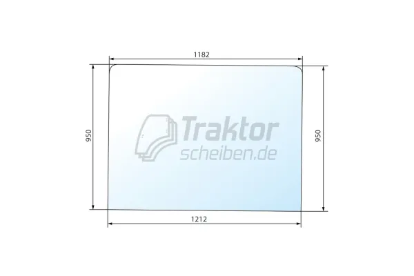 Frontscheibe getönt für CLAAS-RENAULT Traktor 751, 851