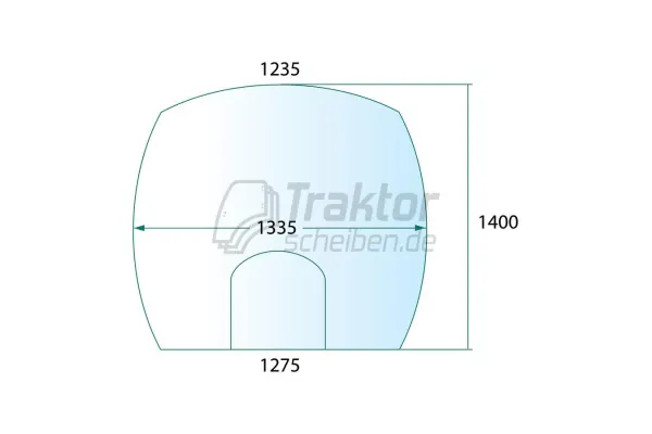 Frontscheibe grün für FENDT Traktor Fendt 822, Fendt 930