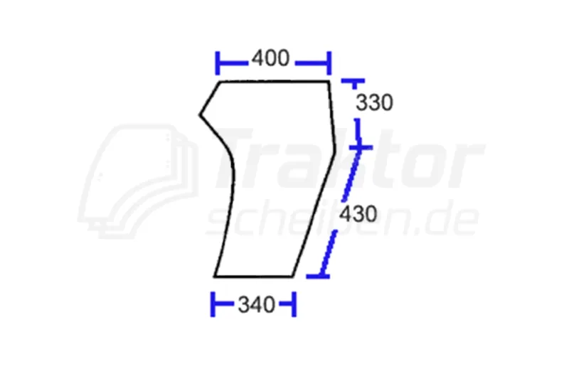 Frontscheibe Massey Ferguson 4215–4370 unten links getönt
