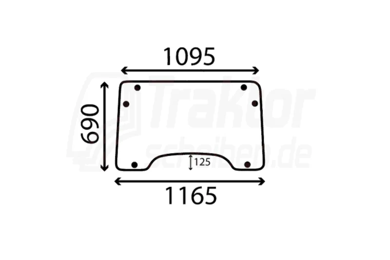 Frontscheibe aufstellbar für Claas Renault Ceres 75 / Ceres 340