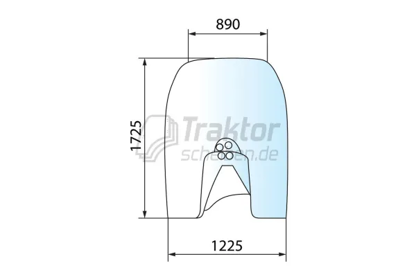 Frontscheibe Panorama für FENDT Traktor Fendt 513, Fendt 720
