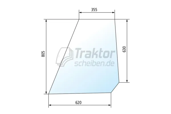 Frontscheibe vorn ausstellbar rechts/links für FENDT Farmer 102 / 103