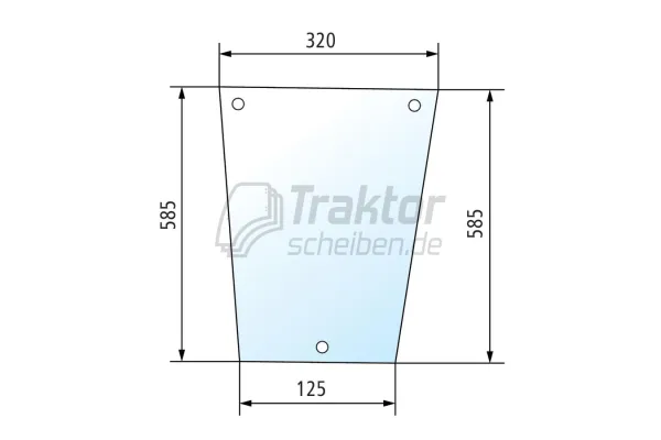 Untere Frontscheibe LH Deutz Fahr DX 3.90 VC
