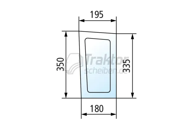 Frontscheibe unten links für FENDT 208S, 211P