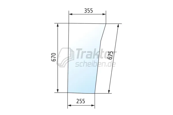 Untere Frontscheibe links für MASSEY FERGUSON 383, 390