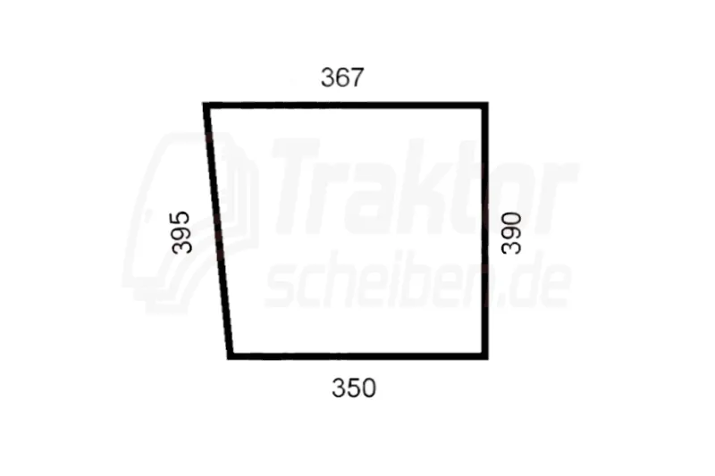 Frontscheibe unten links für VALTRA-VALMET 6750 / T170