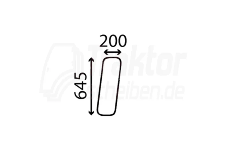 Frontscheibe unten rechts/links für MASSEY 550, 595