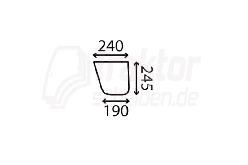 Frontscheibe unten rechts/links für VALTRA-VALMET 455, 555