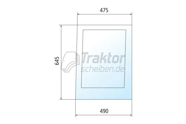 Frontscheibe unten rechts getönt für Claas Renault Arion 520 / Axion 830