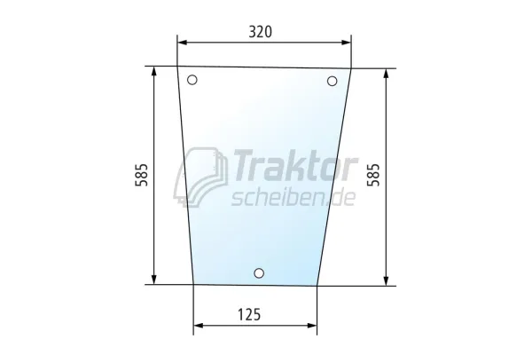 Untere Frontscheibe RH Deutz Fahr DX 3.90 VC