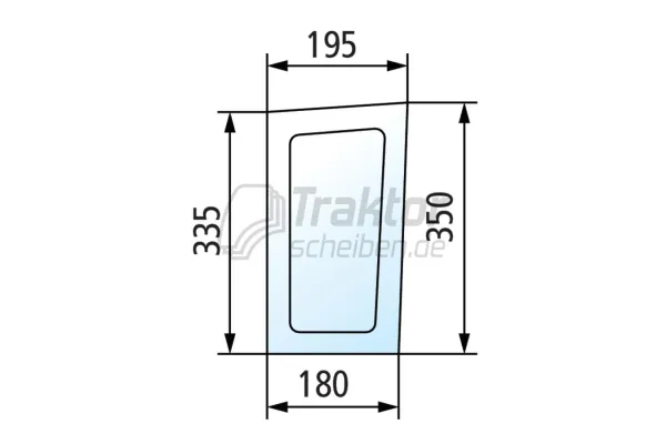 Frontscheibe unten rechts für FENDT 207S, 210P