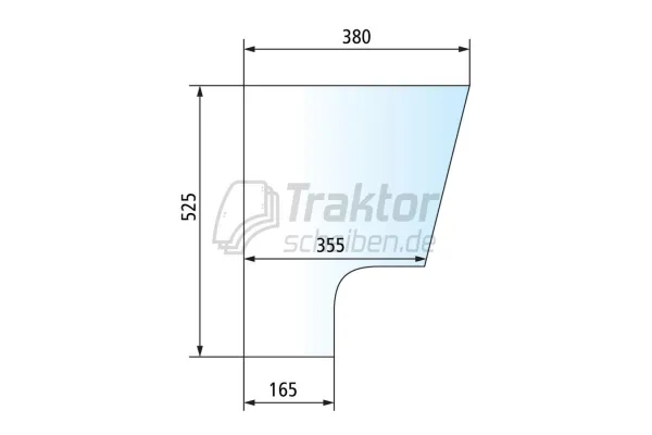 Frontscheibe unten RH Fendt 209, Fendt 210