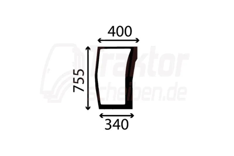 Frontscheibe unten rechts für MASSEY FERGUSON 4220 / 4325