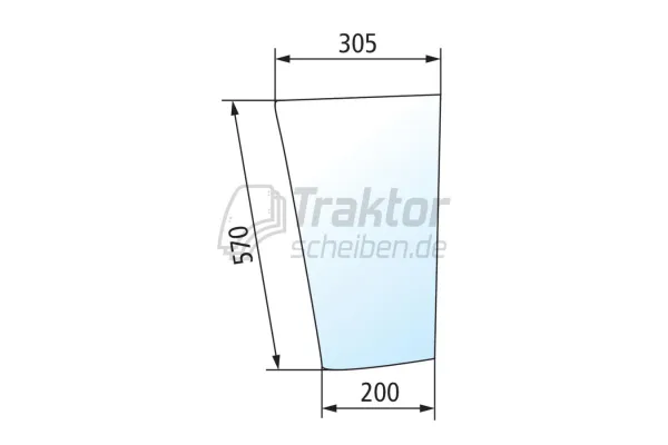 Frontscheibe unten rechts / links für Case IH Magnum 4230 / 4240
