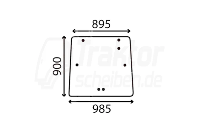 Getönte Heckscheibe Massey Ferguson 3085, 3090