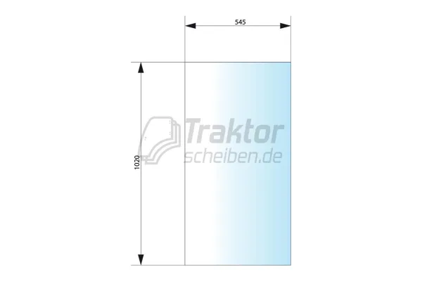 Getönte Türscheibe oben LH für JCB Teleskoplader 530-120, 527-58FS