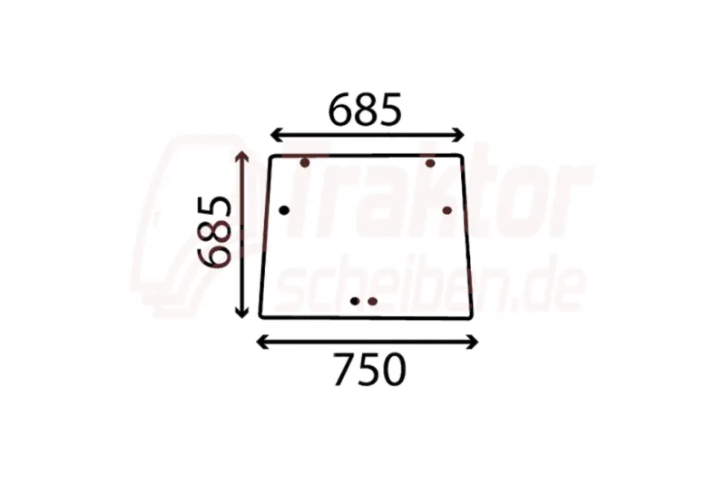 Heckscheibe für FIAT 66er Serie 50-66