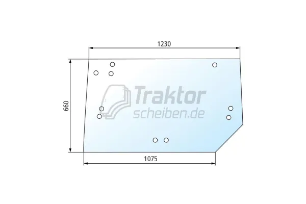 Heckscheibe Case IH Magnum 7210–8950 getönt | Rückverglasung Kabine