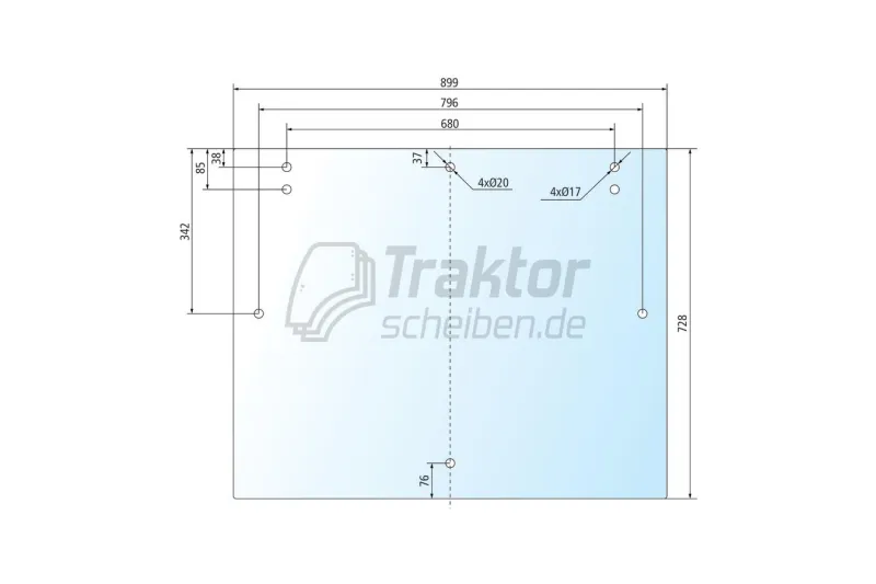 Heckscheibe für FIAT Traktor F 130, F 140