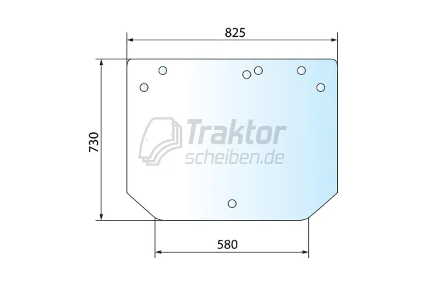 Heckscheibe John Deere 5315 5415 Kabinenscheibe