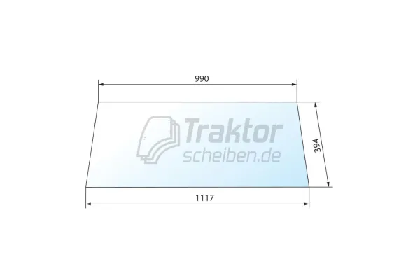 Heckscheibe für SAME Traktor Panther 90, Drago 120