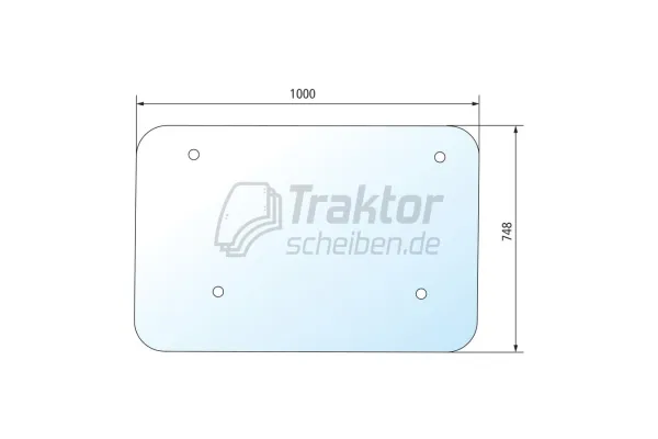 Heckscheibe klar VALTRA VALMET 715, 755