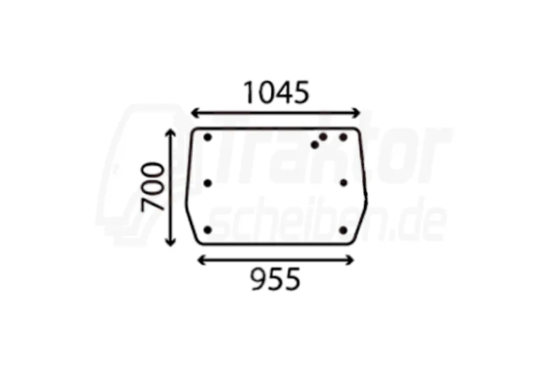Heckscheibe VALTRA VALMET A82, 900