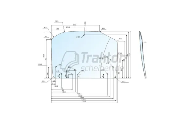 Heckscheibe getönt FENDT Traktor Fendt 310, Fendt 512