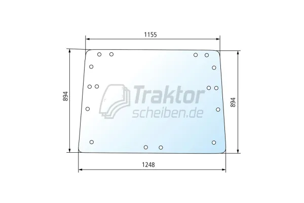 Heckscheibe CLAAS RENAULT 85-12, 110-52