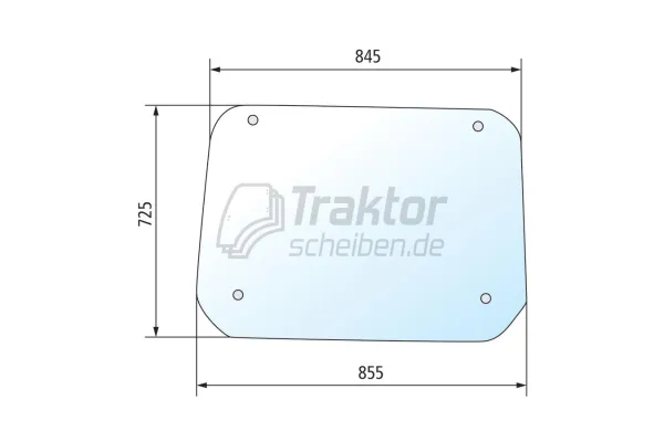Heckscheibe für Case IH 533 / 633