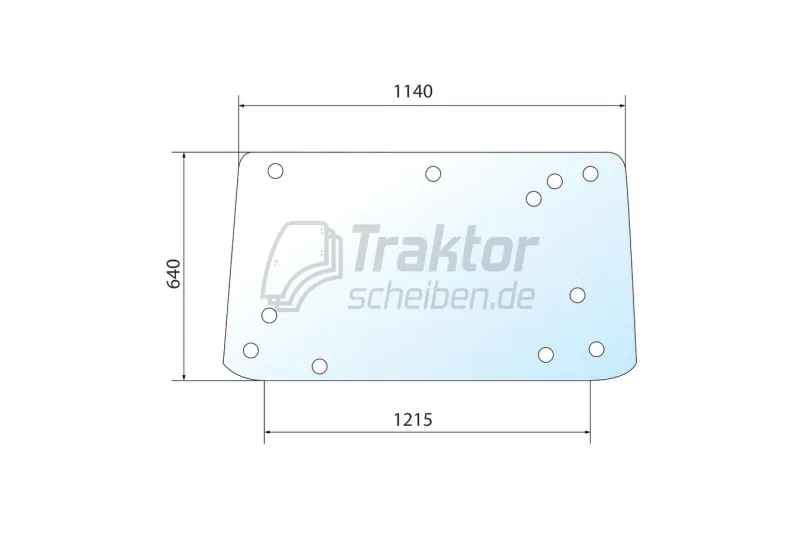 Heckscheibe oben LANDINI Traktor Blizzard 60 - MASSEY 300er LX