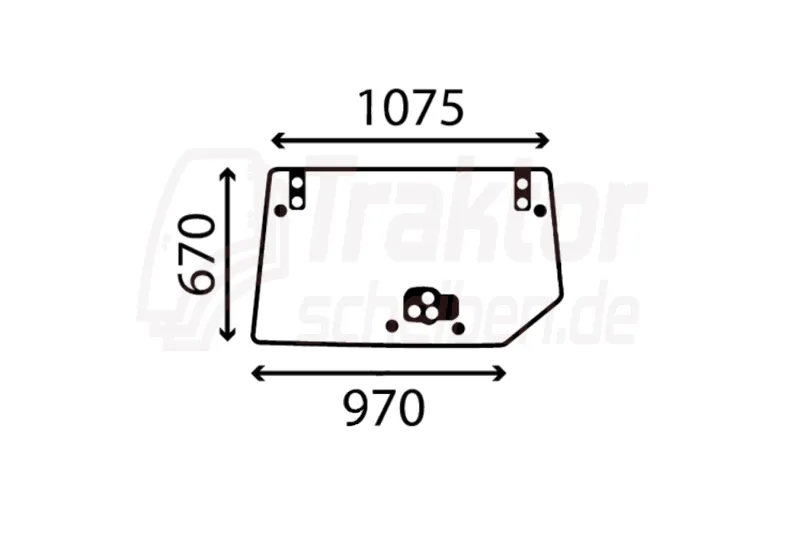 Heckscheibe oben für McCORMICK CXL & LANDINI Alpine